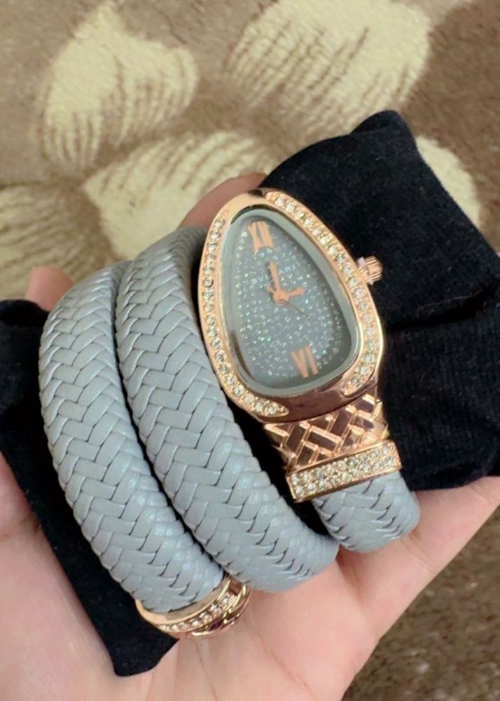 Snake style wrap bvlgari watch