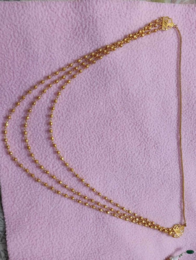 Gold Layered Beaded Necklace