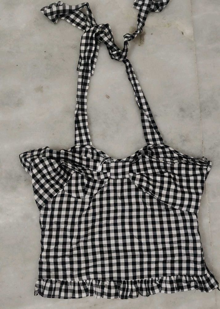 Gingham Checkered Top