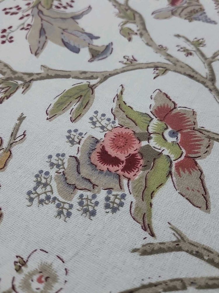 Floral Fabric with Branch Design
