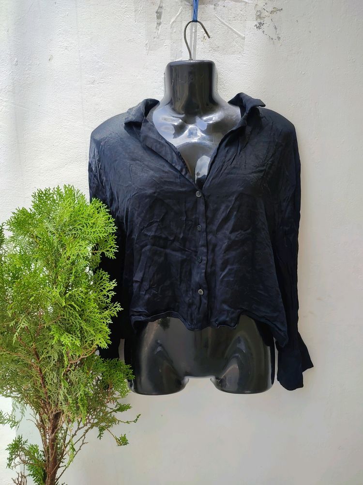 Zara Black Crop Shirt