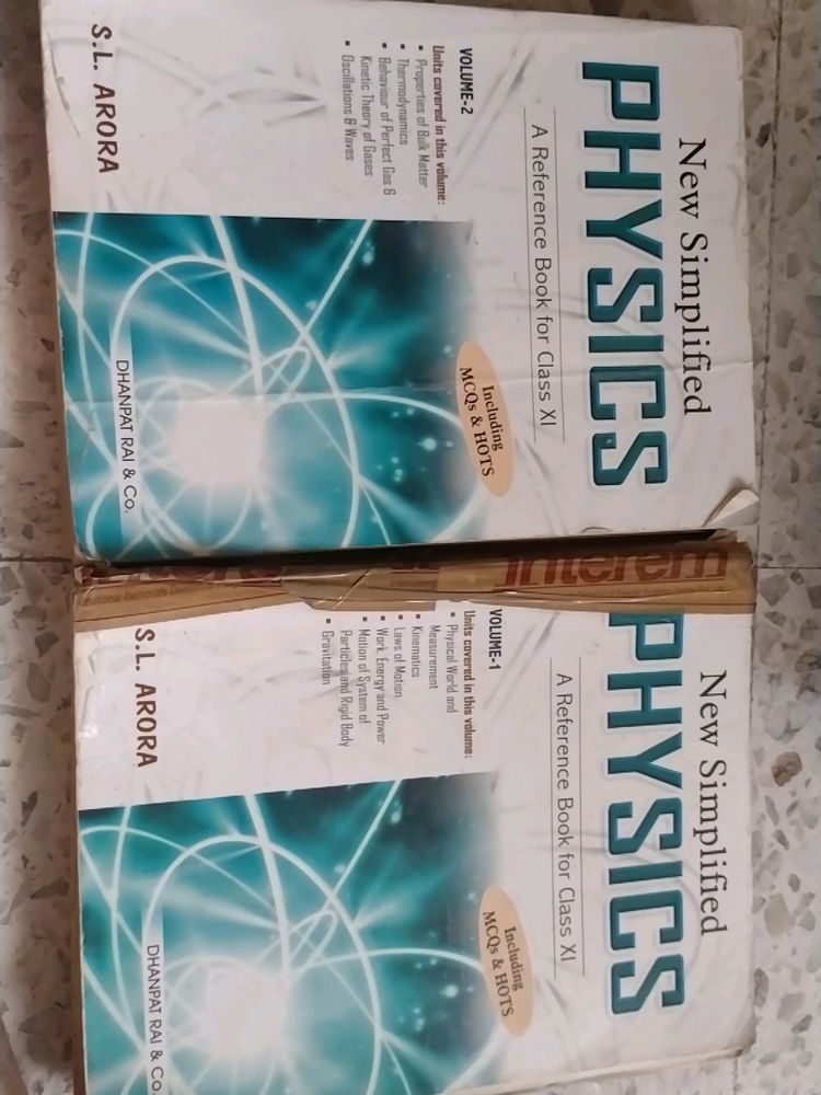 SL Arora, Physics Class 11, Part 1&amp;2