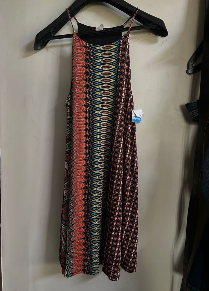 Patterned Sleeveless Dress
