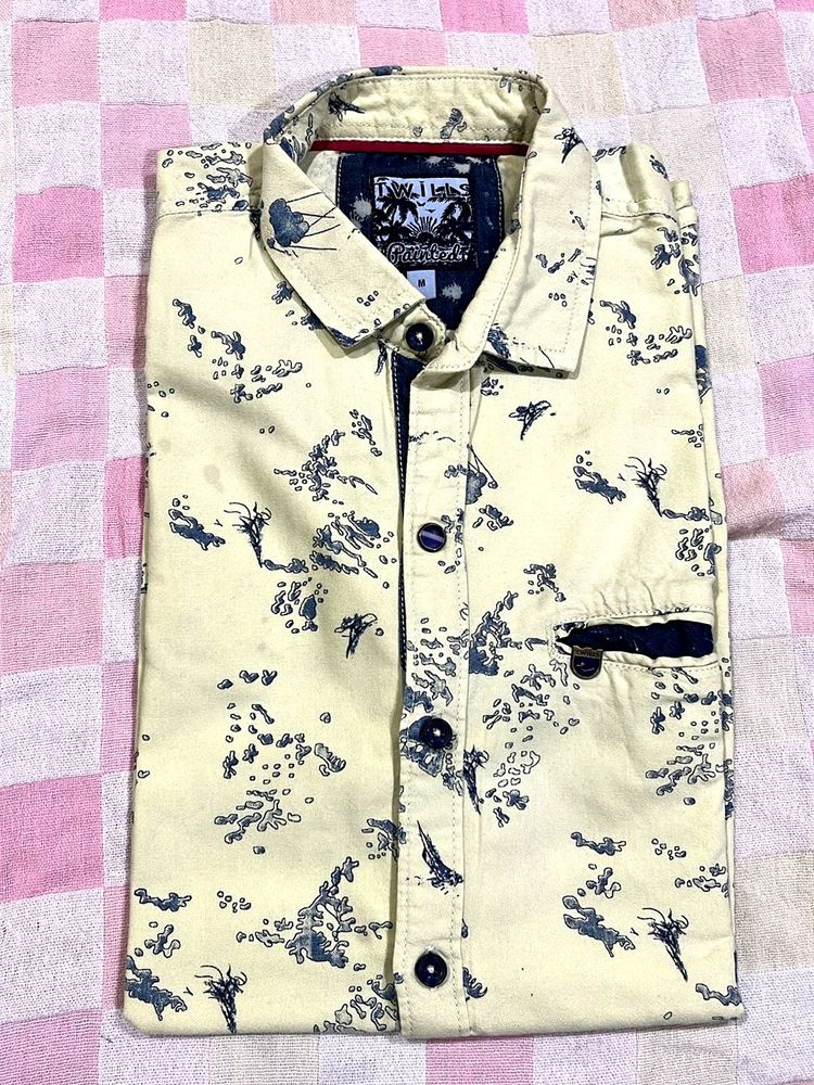 Men Cotton Shirt Half Sleeve M Size