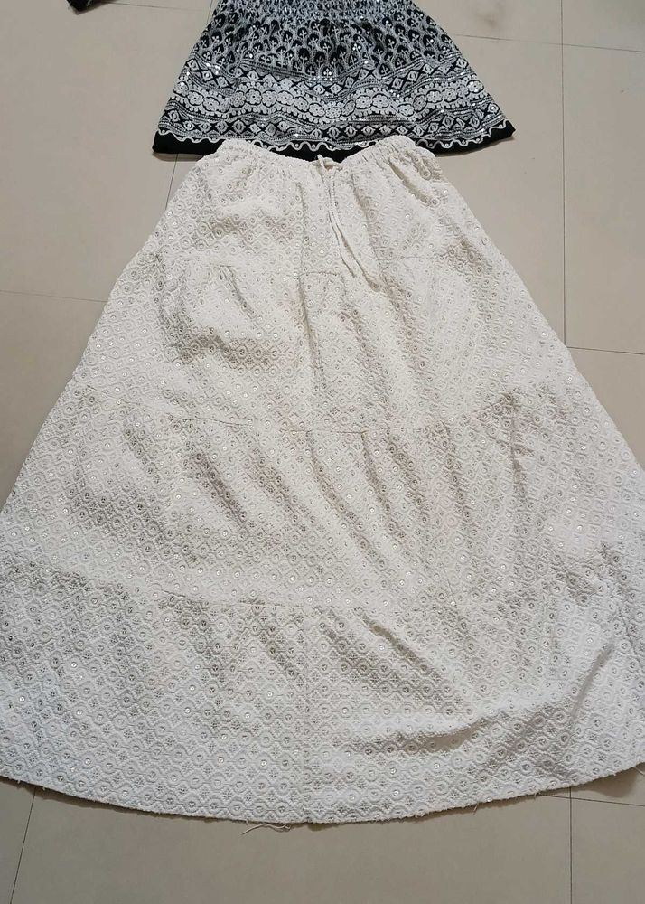 White Lace Maxi Skirt