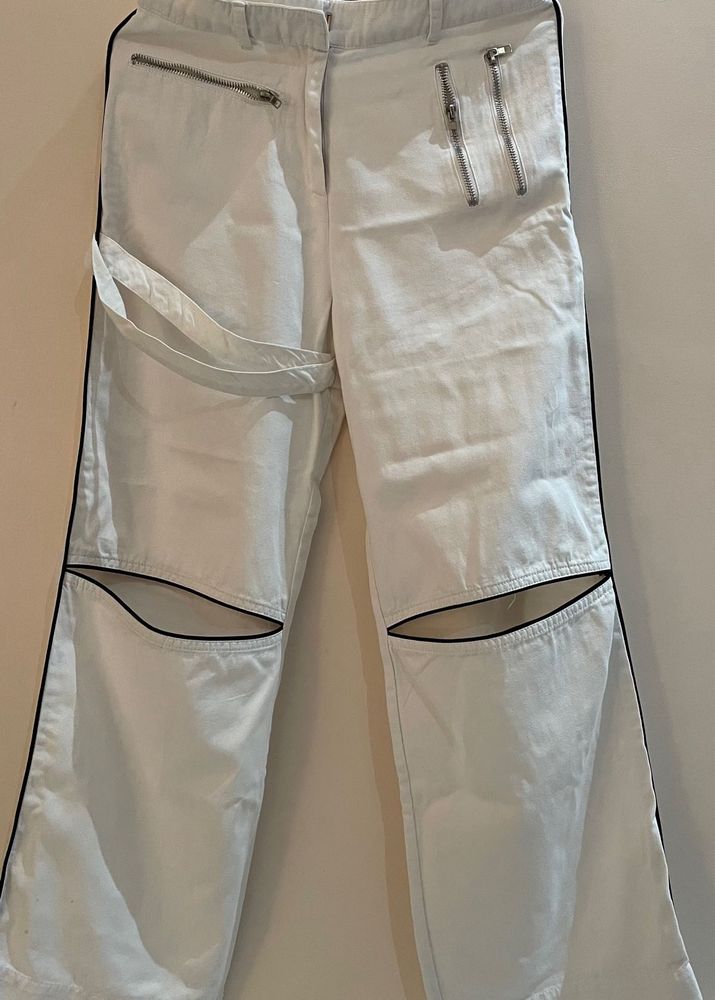koovs White Fashion Pants