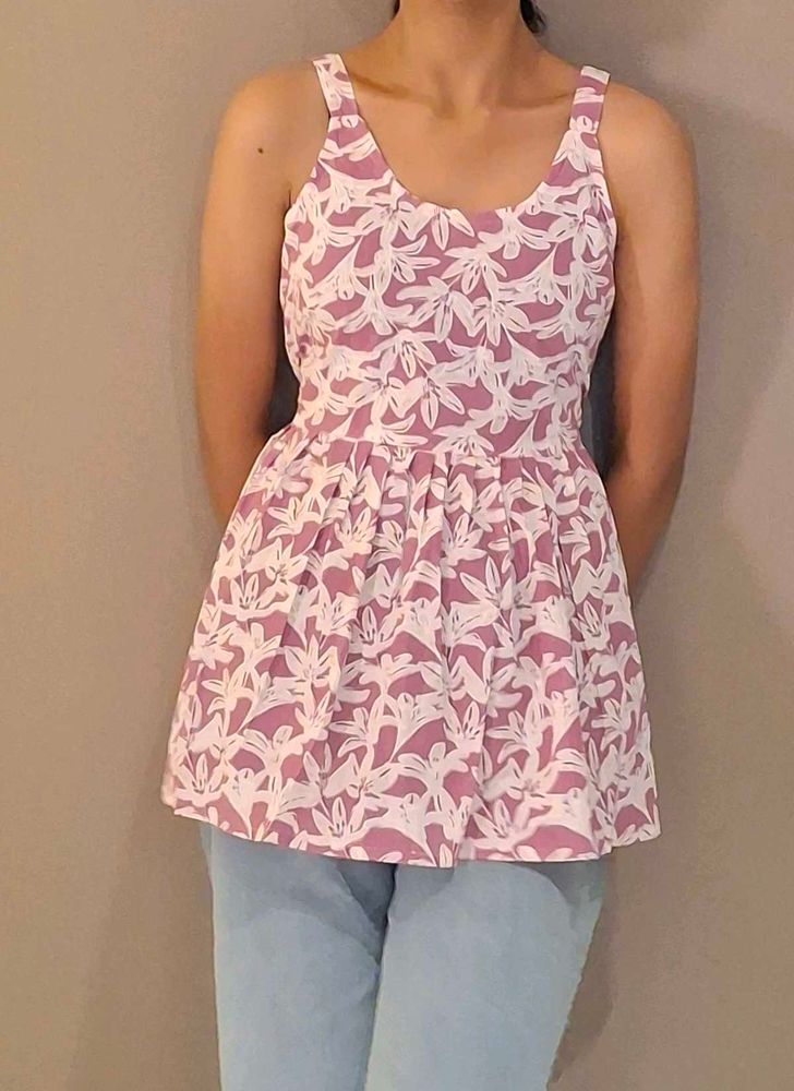 Floral Print Sleeveless Dress