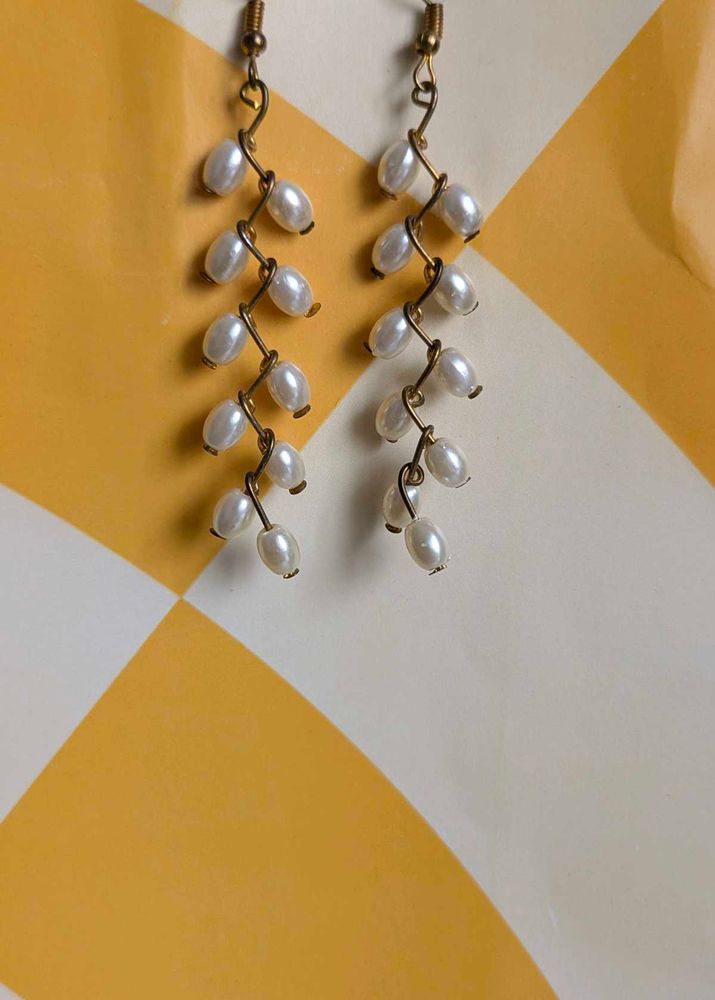 Pearl Choker Necklace With Earrings