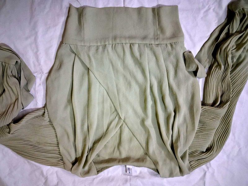 Olive Green Pleated Set