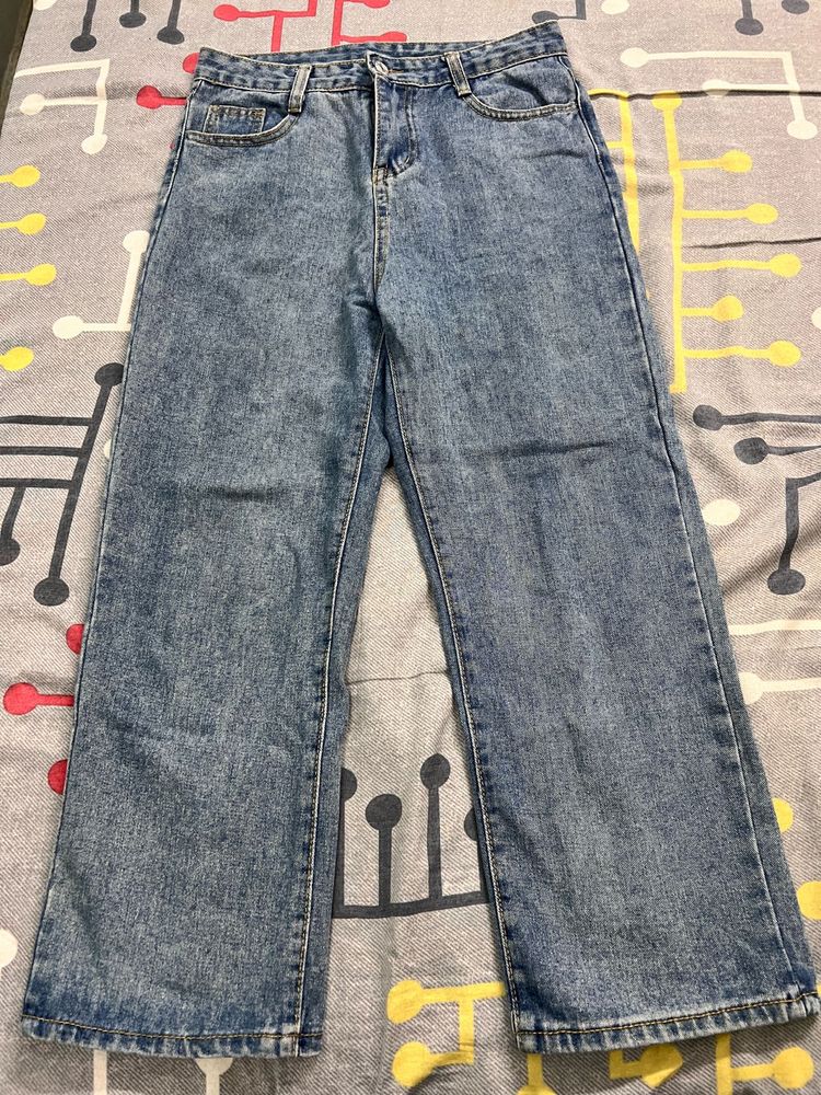 Wide Leg Denim Jeans
