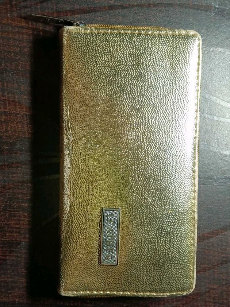 Vintage Gold Leather Wallet