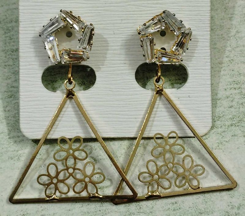New Gold Toned Drop Earrings