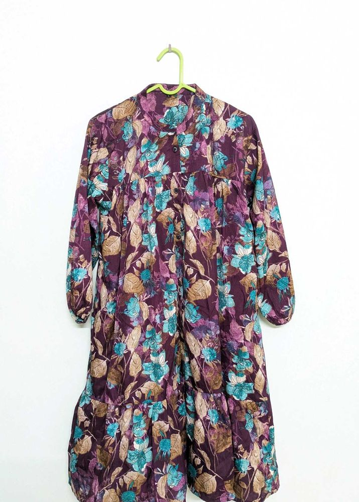 Floral Print Tiered Dress