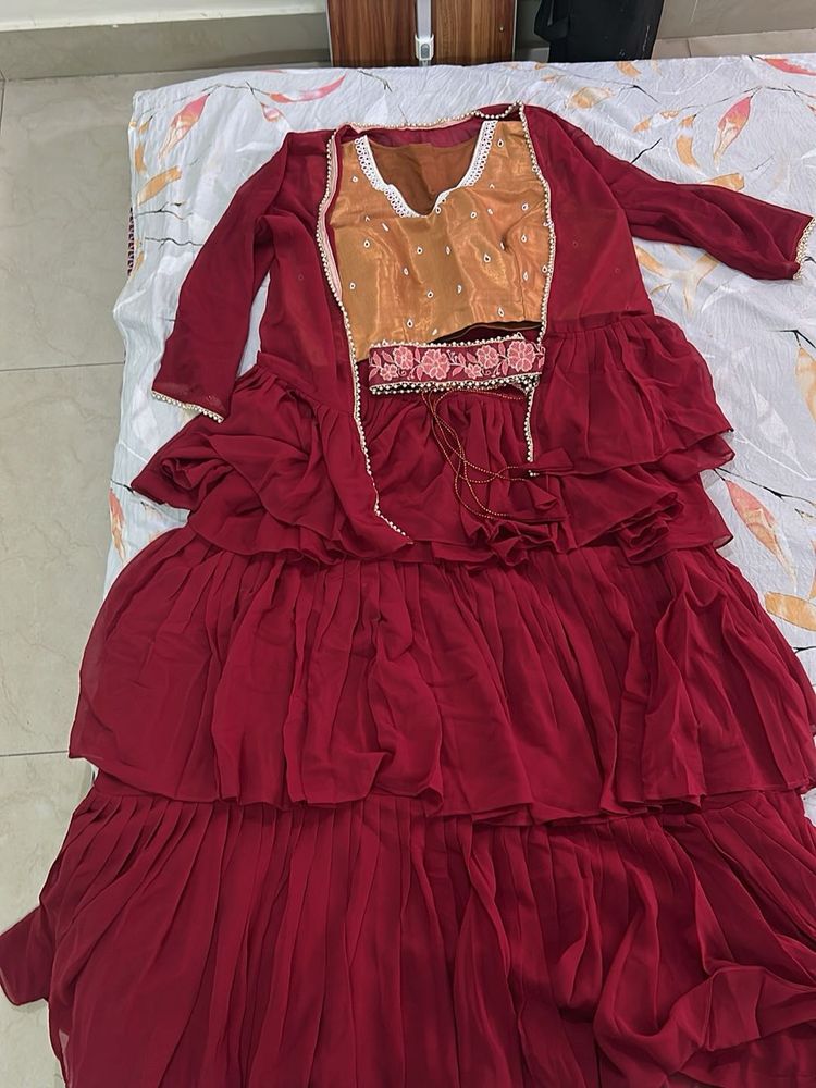 Maroon Ethnic Lehenga Choli