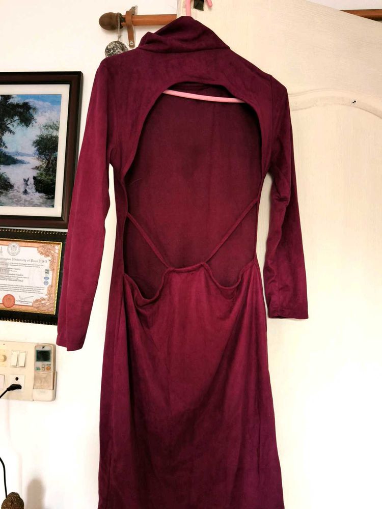 Suede Winter Backless Beauty