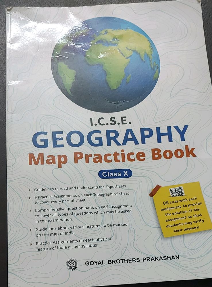 Icse Class10 Geography Map Practice Book