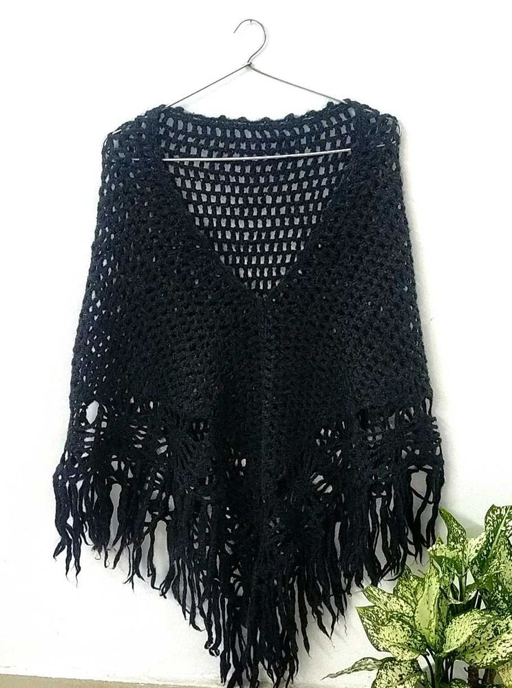 Crochet Fringe Poncho
