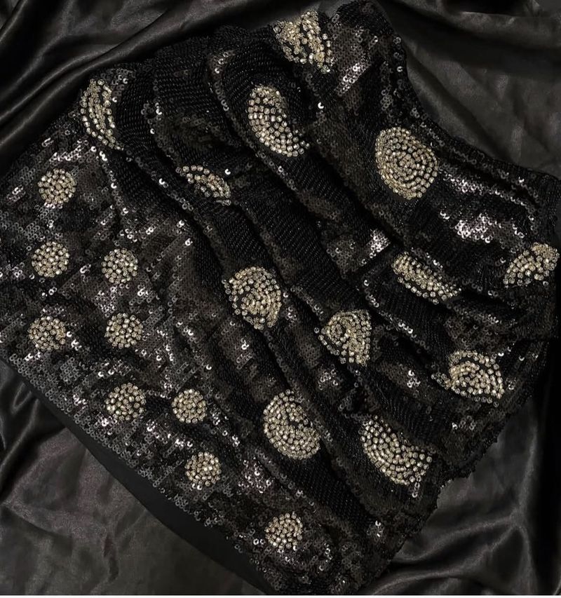 H&amp;M Black Sequin Skirt