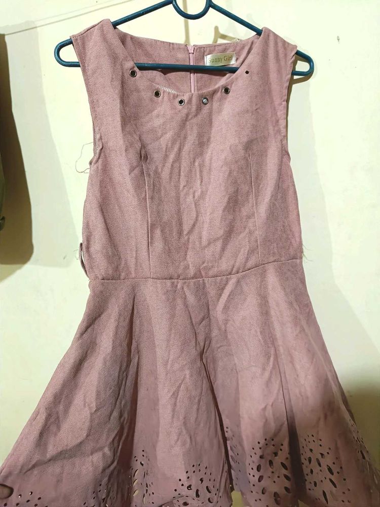 Mauve Peplum Dress