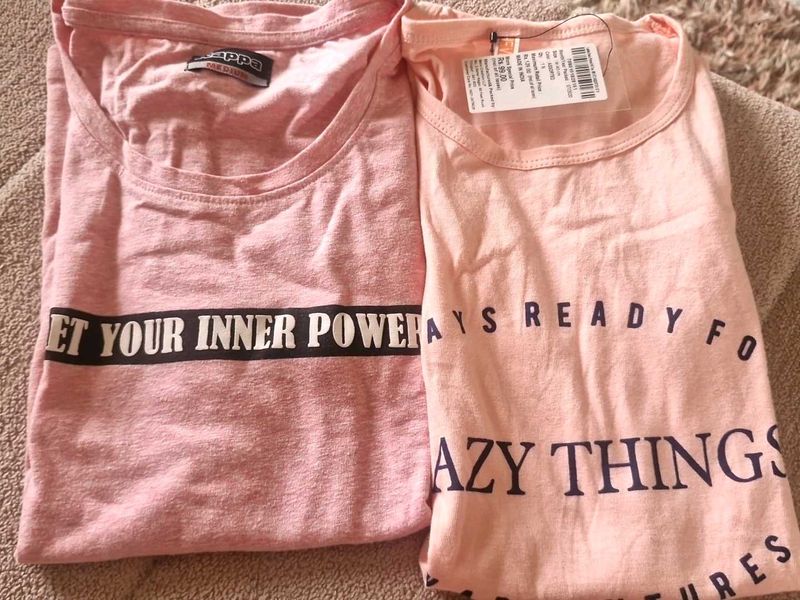 Set Of 2 Solid Casual T Shirts