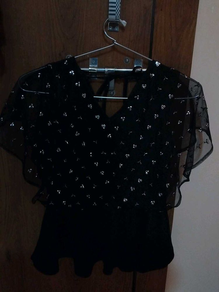 Elegant Black Party Top
