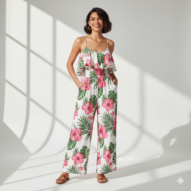 Floral Print Jumpsuit