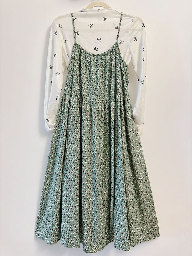 UNIQLO Cute Green Print Dress (no top)