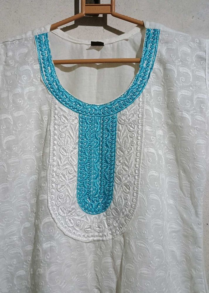A White Chikankari Kurti