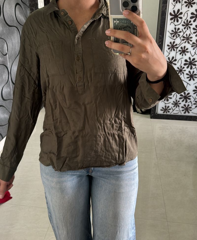 Up And Down Pattern Shirt For Women