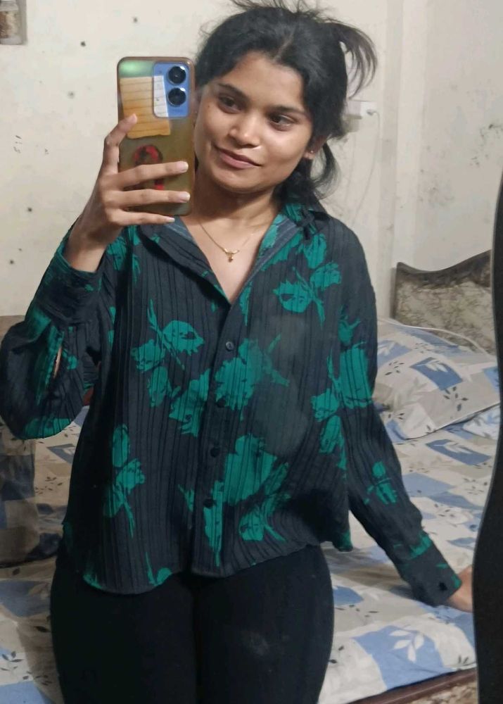 Floral Print Button-Down Shirt