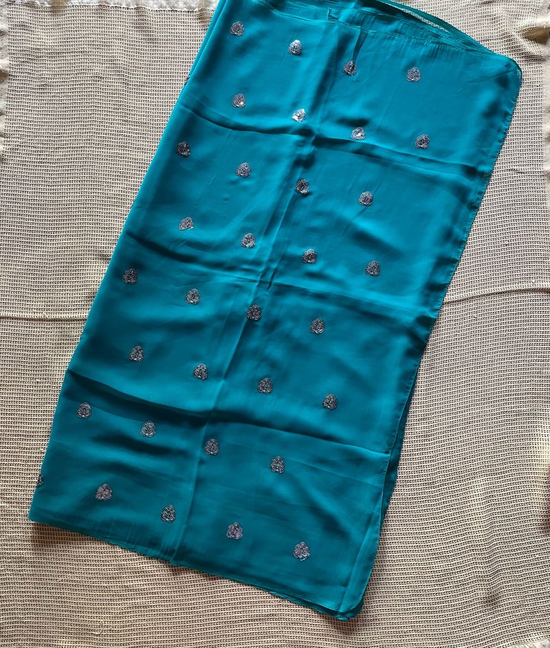 Turquoise Saree