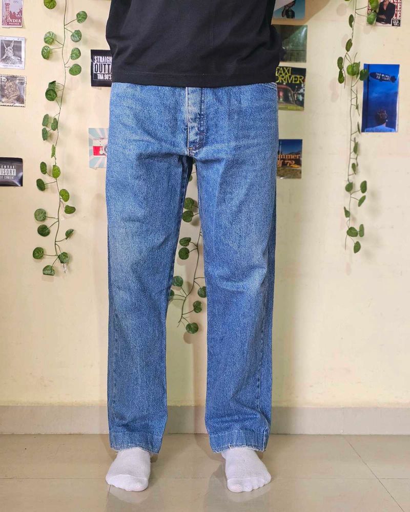 Classic Blue Straight Fit Denim | Waist 34&#34; |
