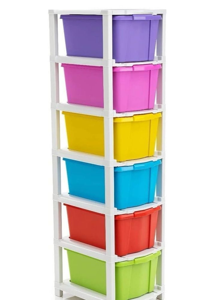 Colorful 6-Drawer Storage Tower