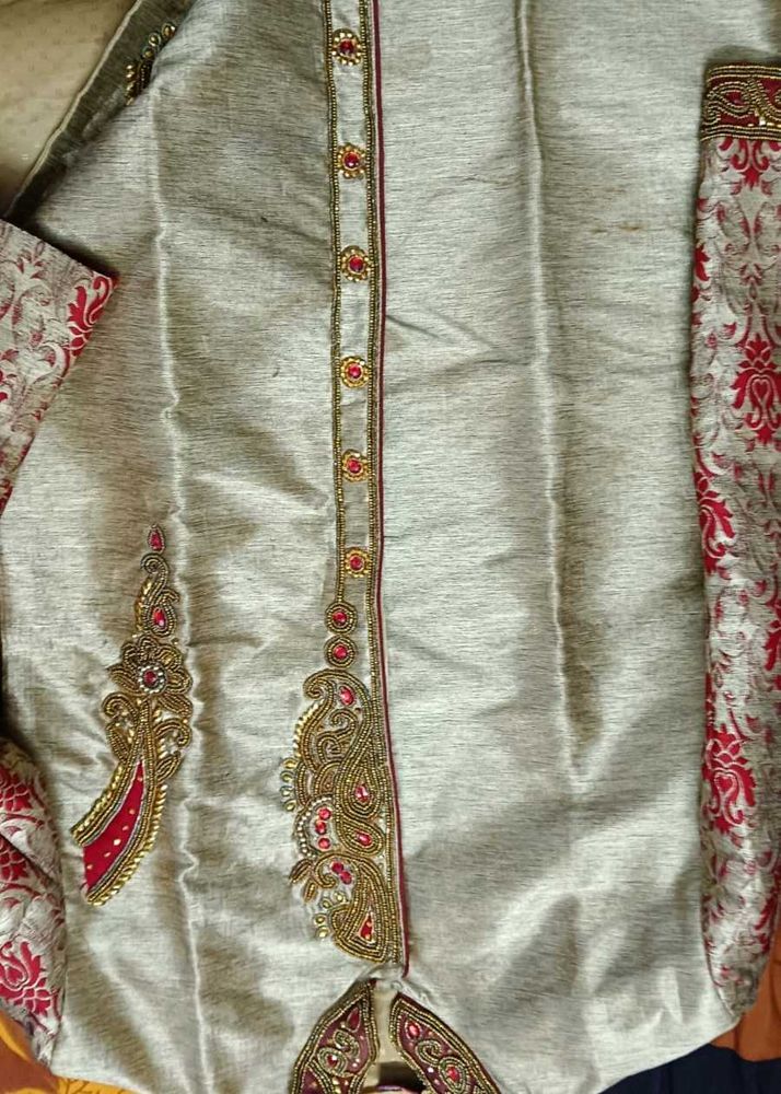 Golden Slava Coat Traditional Wear