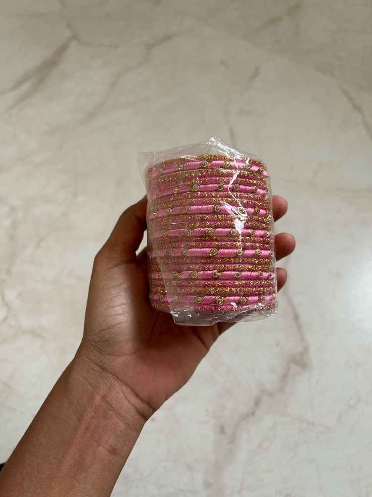 Pink &amp; Gold Bangles