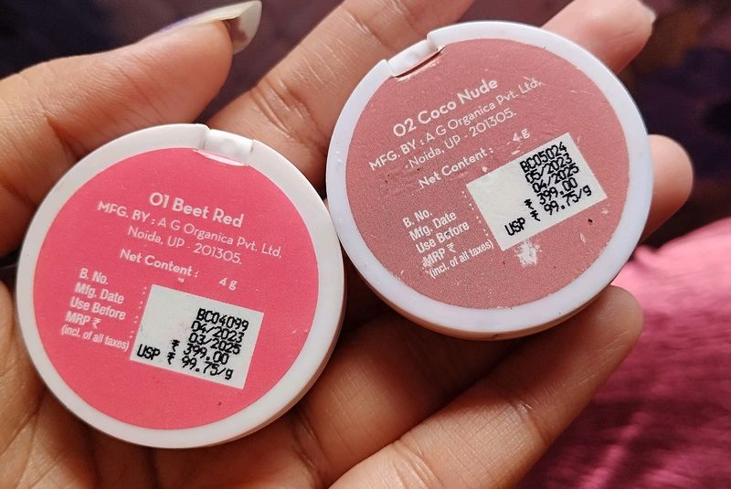 Combo Of Mamaearth Nourishing Lip, Cheek &amp; Eye Tin