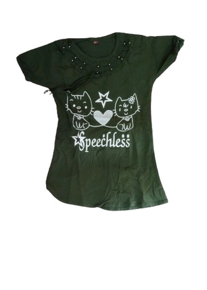 Olive Colored Top For Girls.