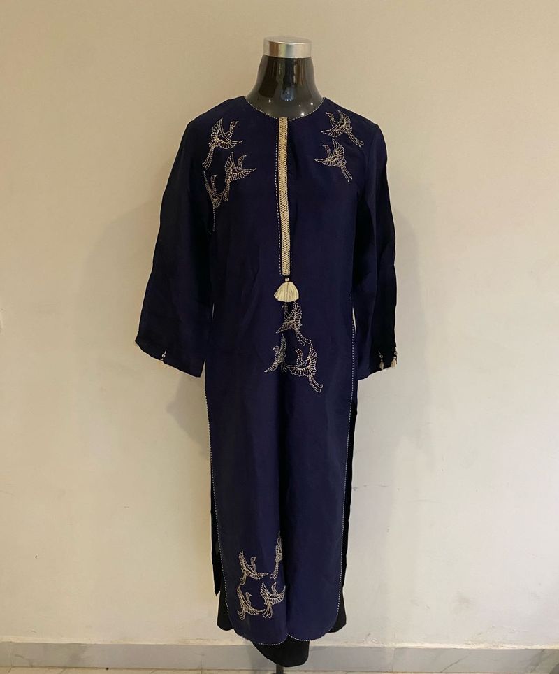 Dark Blue Kurta Top Alone
