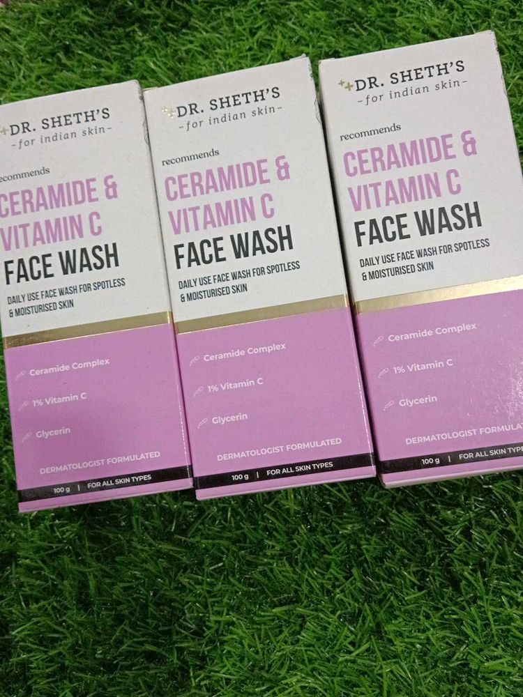 3 Dr.Sheth&#39;s Ceramide &amp; Vitamin C Face Wash