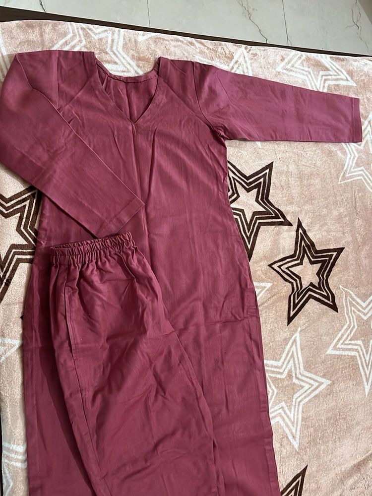 Maroon Kurta Set with Pants