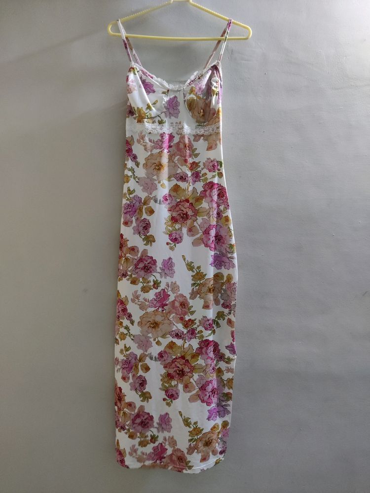 Off White Newme Floral Maxi Dress