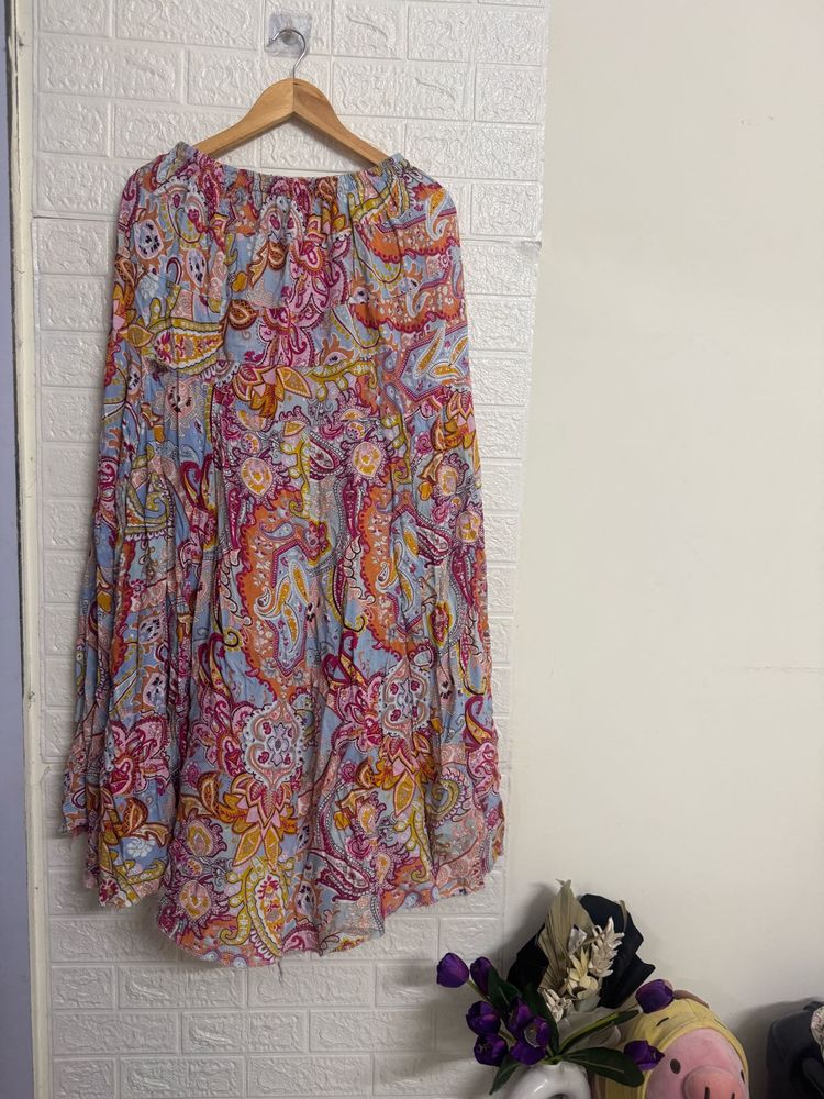 Paisley Print Skirt