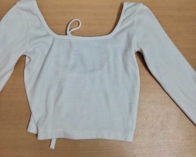 White Long Sleeve Top