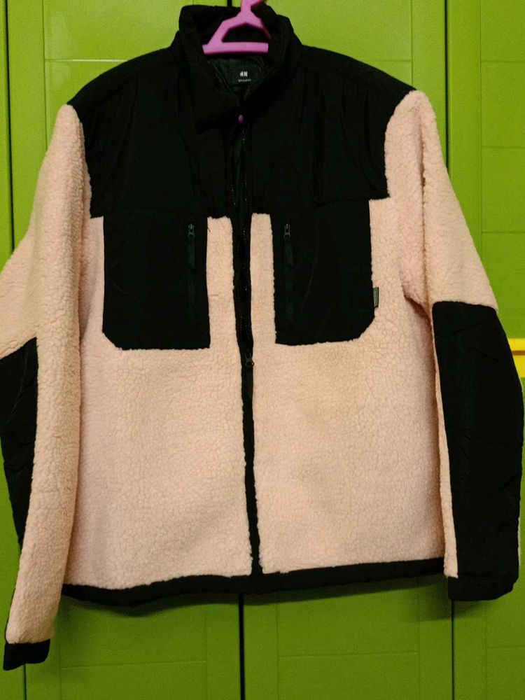 💞Unisex Pink And Black Teddy Jacket💕