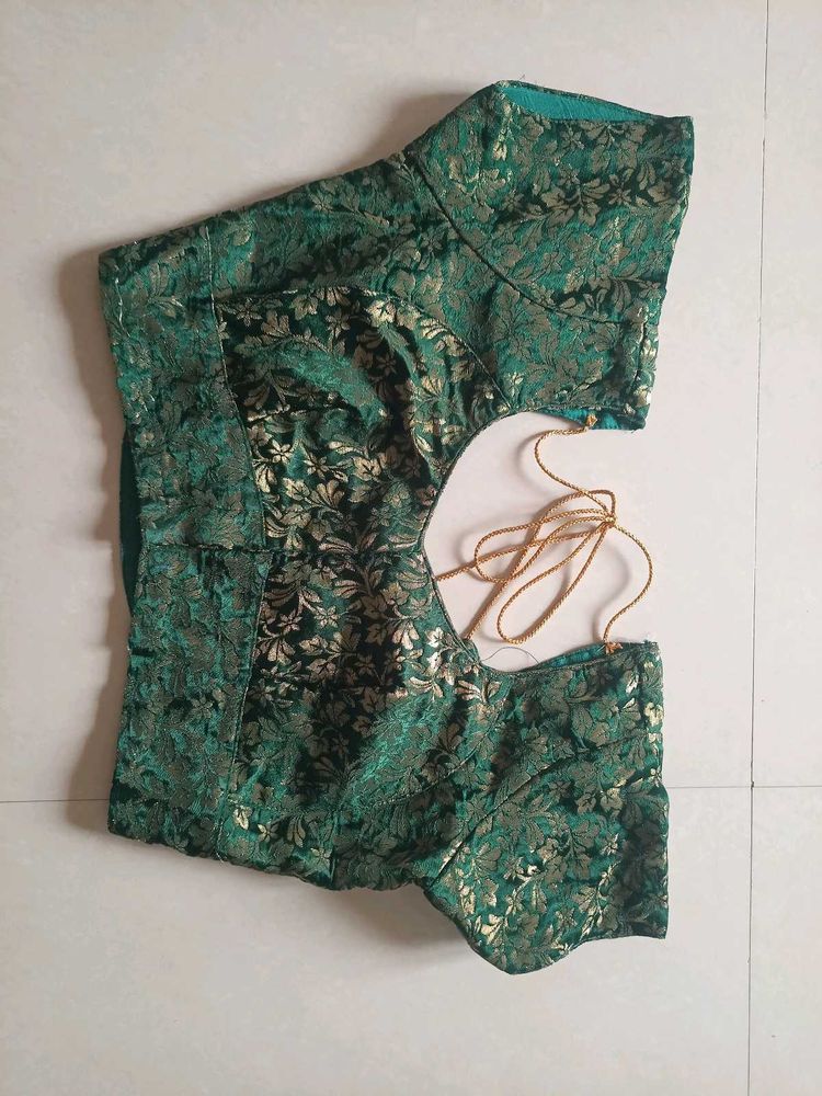 Green Floral Blouse