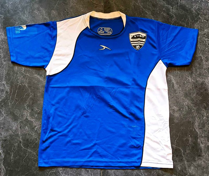 Blue and White Active T-Shirt