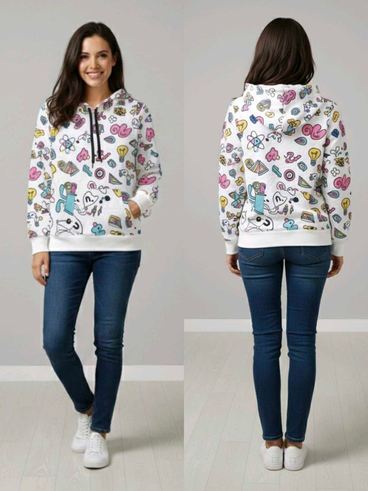 Fun Graphic Print Hoodie