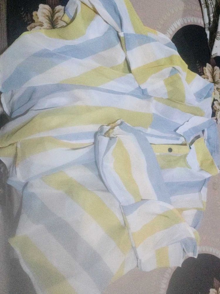 Striped Button-Down Shirt