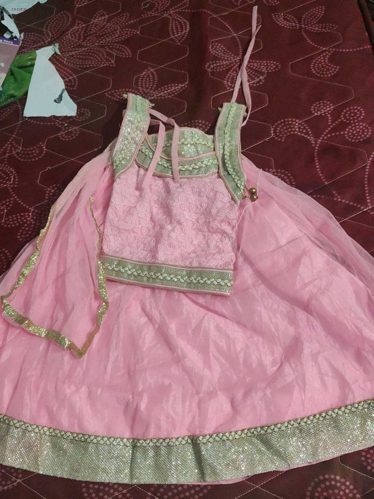 Cute Pink Lehenga Choli Set