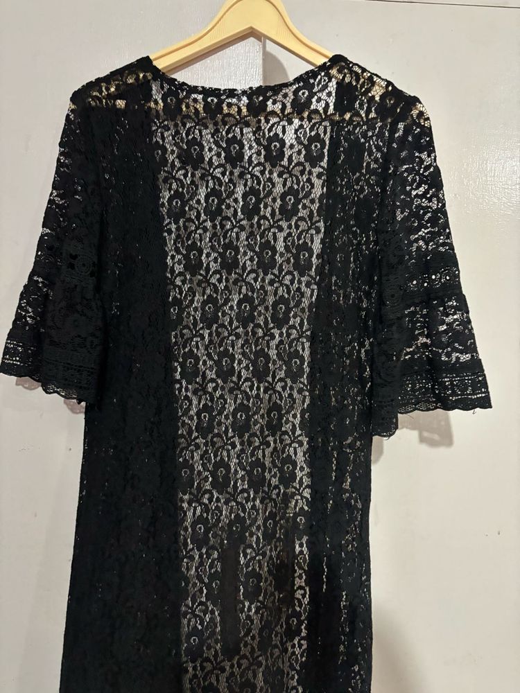 Black Lace Cover Top
